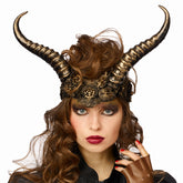 Serre tête Cornes Or / Cornes Doré Luxe / La Maison Du Déguisement
