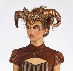 Serre tête Cornes Bronze Luxe / Cornes Steampunk Bronze Luxe / La Maison Du Déguisement