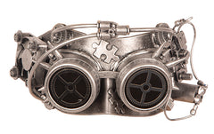 Loup Steampunk Argent / Masque Steampunk Argent / Lunettes Steampunk Argent / La Maison Du Déguisement