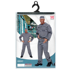 Déguisement Bagnard Adulte / Costume Prisonnier Blanc et Noir / La Maison Du Déguisement