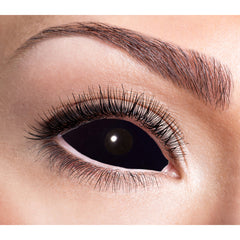 Lentilles Sclera Noir / Paire Lentilles Sclera Oeil noir Mort-vivant 6 mois / La Maison Du Déguisement