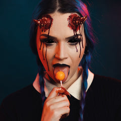 Lentilles Sclera Noir / Paire Lentilles Sclera Oeil noir Mort-vivant 6 mois / La Maison Du Déguisement