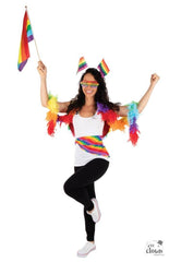 Boa en Plumes Multicolores / Boa plumes Arc en Ciel / La Maison Du Déguisement