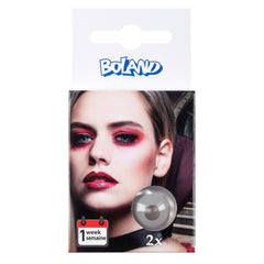 Lentilles fantaisie journalière Blanc Glacé / Paire lentilles de semaine Vampire / La Maison Du Déguisement