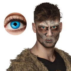 Lentilles fantaisie Bleu Roi de Glacé / Lentilles Semaine Roi de glace Bleu / La Maison Du Déguisement