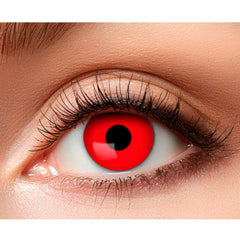Lentilles fantaisie journalière Rouge / Paire lentilles de semaine Devil priest / Lentilles Oeil Rouge Journalière / La Maison Du Déguisement