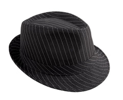 Chapeau Borsalino Rayé Noir et Blanc / La Maison du Déguisement