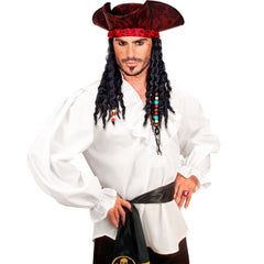 Déguisement Chemise Pirate Blanc Homme / Costume Chemise Renaissance Blanc Homme / Chemise Pirate Corsaire / La maison Du déguisement