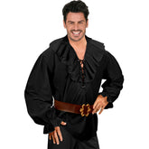 Déguisement Chemise Pirate Noir Homme / Costume Chemise Renaissance Noir Homme / Chemise Pirate Corsaire / La maison Du déguisement