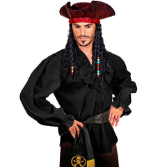 Déguisement Chemise Pirate Noir Homme / Costume Chemise Renaissance Noir Homme / Chemise Pirate Corsaire / La maison Du déguisement