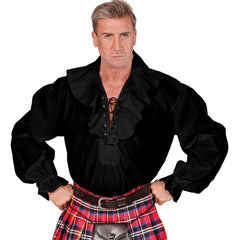 Déguisement Chemise Pirate Noir Homme / Costume Chemise Renaissance Noir Homme / Chemise Pirate Corsaire / La maison Du déguisement
