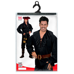 Déguisement Chemise Pirate Noir Homme / Costume Chemise Renaissance Noir Homme / Chemise Pirate Corsaire / La maison Du déguisement