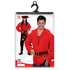 Déguisement Chemise Pirate Rouge Homme / Costume Chemise Renaissance Rouge Homme / Chemise Pirate Corsaire / La maison Du déguisement