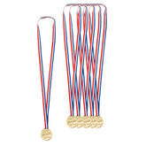 Médaille Winner Or Pack de 8 / 8 Médailles de Champion avec ruban / La Maison du Déguisement