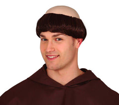 Crâne de moine / Perruque Moine / Calvitie avec cheveux moine / La Maison Du Déguisement