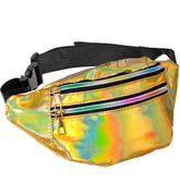 Banane Hologramme Années 80 Or / Sac ceinture Hologramme Doré / La Maison Du Déguisement