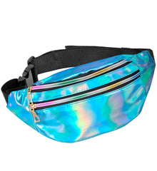 Banane Hologramme Années 80 Bleu / Sac ceinture Hologramme Bleu / La Maison Du Déguisement