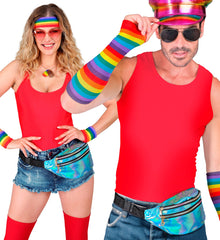 Banane Hologramme Années 80 Bleu / Sac ceinture Hologramme Bleu / La Maison Du Déguisement