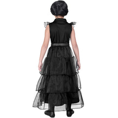 Déguisement Dark Girl Robe de Bal Fille / Costume Robe De Bal Noire Mercredi Addams / Costume Robe Fille Sombre Enfant / La Maison Du Déguisement