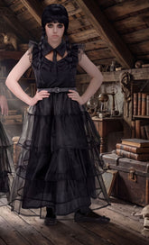 Déguisement Dark Girl Robe de Bal Fille / Costume Robe De Bal Noire Mercredi Addams / Costume Robe Fille Sombre Enfant / La Maison Du Déguisement