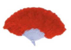 Eventail Plumes Rouge / La Maison Du Déguisement