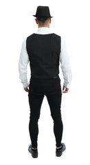 Déguisement Gilet Noir Rayé blanc / Costume Gilet sans manche noir rayé blanc / La Maison du Déguisement