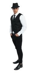 Déguisement Gilet Noir / Costume Gilet sans manche Noir / La Maison du Déguisement