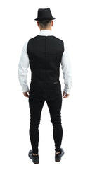 Déguisement Gilet Noir / Costume Gilet sans manche Noir / La Maison du Déguisement