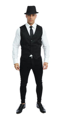 Déguisement Gilet Noir / Costume Gilet sans manche Noir / La Maison du Déguisement