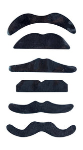 Moustaches Noir Lot De 6 / 6 Moustaches Noires / La Maison Du Déguisement