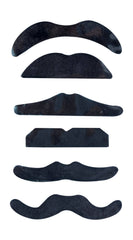 Moustaches Noir Lot De 6 / 6 Moustaches Noires / La Maison Du Déguisement