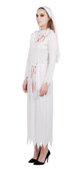 Déguisement Nonne Blanche Sanglante / Costume Bonne soeur Fantôme Zombie / La Maison Du Déguisement