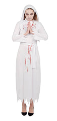 Déguisement Nonne Blanche Sanglante / Costume Bonne soeur Fantôme Zombie / La Maison Du Déguisement