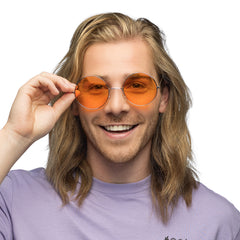 Lunettes party Hippie GM Orange / Lunettes Lennon GM Orange / Lunettes Hippie GM Orange / La Maison Du Déguisement