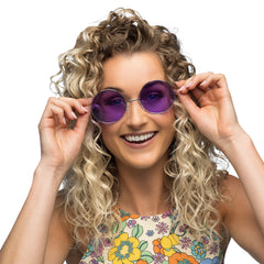 Lunettes party Hippie GM Violet / Lunettes Lennon GM Violet / Lunettes Hippie GM Violet / La Maison Du Déguisement