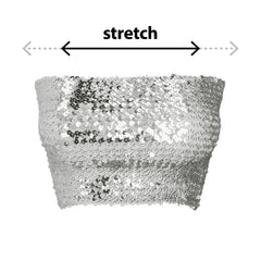 Haut Paillettes Argent Adulte / Top Éclat Argent / Haut Sequins Sparkle Femme / La Maison Du Déguisement