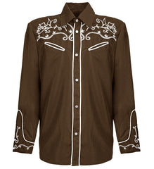 Chemise Cow Boy Marron / Chemise Western Marron / La Maison Du Déguisement