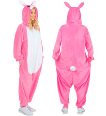 Déguisement Pyjama Kigurumi Lapin Rose Adulte / Costume Combinaison en Peluche Palin / La Maison Du Déguisement