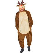 Déguisement Combinaison Peluche Renne Noël / Costume Onesie En Peluche Cerf Adulte / La Maison Du Déguisement