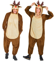 Déguisement Combinaison Peluche Renne Noël / Costume Onesie En Peluche Cerf Adulte / La Maison Du Déguisement