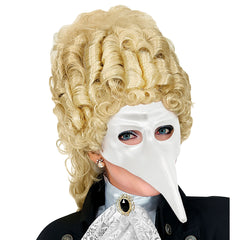 Loup Vénitien Blanc / Masque Grand bec blanc / La Maison Du Déguisement