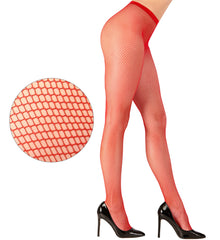 Collant Résille Rouge / Collant résille petites mailles rouge / La Maison du Déguisement