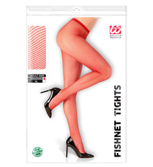Collant Résille Rouge / Collant résille petites mailles rouge / La Maison du Déguisement