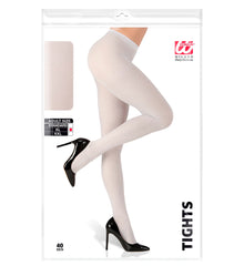 Collant Opaque Blanc / Collant Blanc / La Maison Du Déguisement