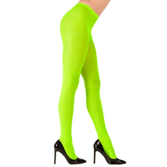Collant Opaque Vert Fluo / Collant Vert Fluo Extensible 40 Deniers / La Maison Du Déguisement