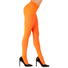 Collant Opaque Orange Fluo / Collant Orange Fluo Extensible 40 Deniers / La Maison Du Déguisement