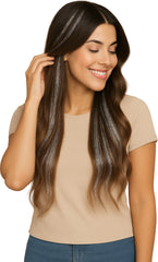 Mèches Glitter Argent / Perruque 3 Mèches Paillettes Argent / La Maison Du Déguisement