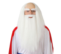 Perruque et barbe Druide / Perruque Gandalf avec Barbe / Perruque Merlin avec Barbe / La Maison Du Déguisement