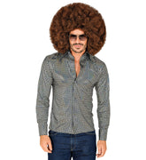 Location Chemise Disco Paillettes Argent Adulte / Location Costume Chemise Années 70,80 Disco Style / La Maison Du Déguisement