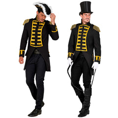 Location Déguisement Manteau Parade Noir / Location Costume Queue de pie Noir / Location Costume Frac Noir Luxe / La Maison Du Déguisement